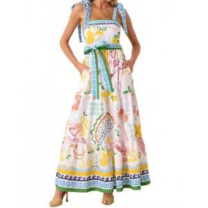 NEW PROSPERINA gemma maxi dress in summer spritz print